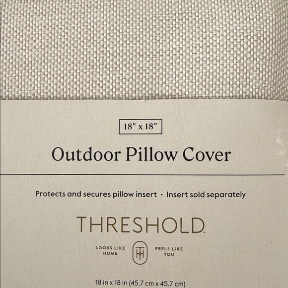 Threshold Cream Outdoor Pillow Cover - Picture 2 of 4